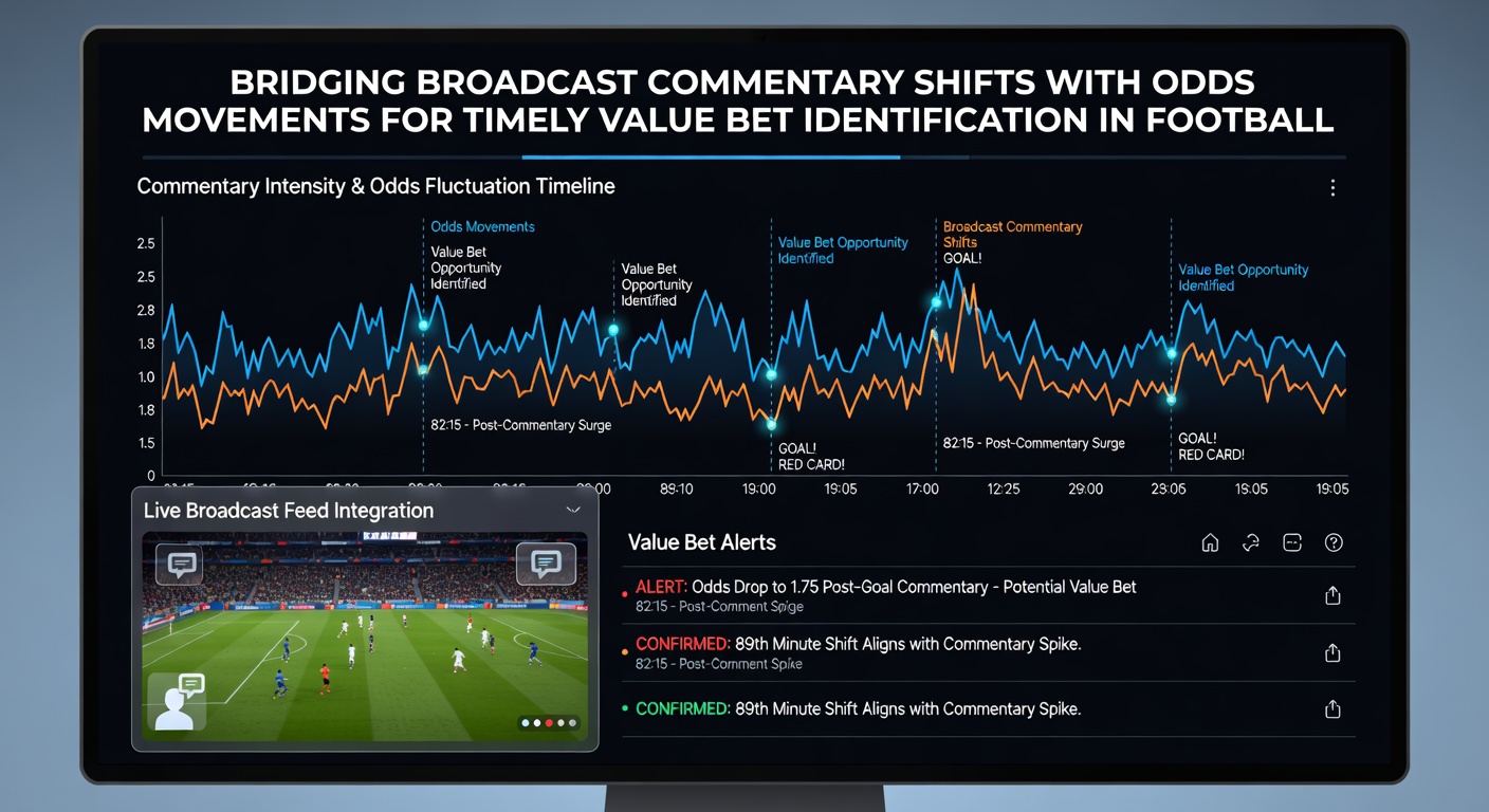 Split-screen view of horse race commentary booth alongside fluctuating win odds display