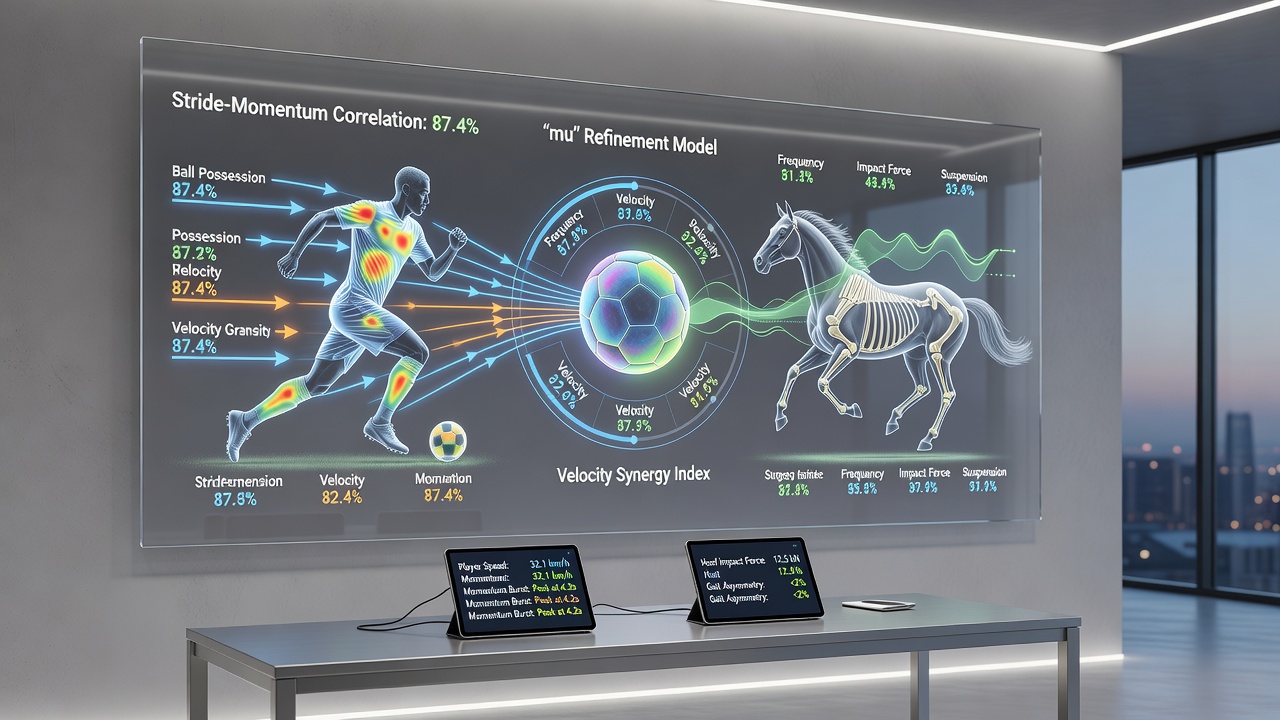 Dashboard screenshot showing merged soccer and horse racing analytics layers for accumulator selection