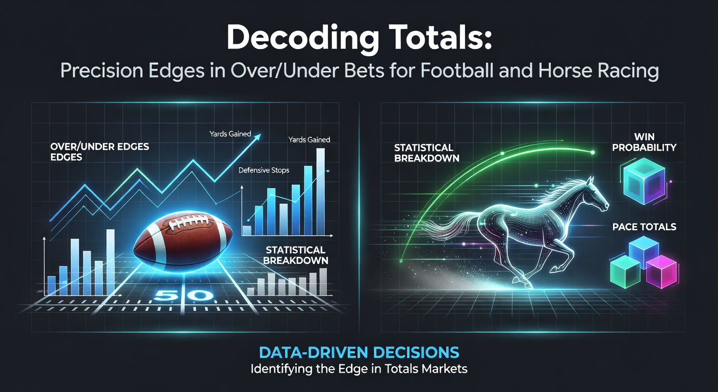 Football stadium crowd cheering during a high-scoring match with overlaid betting lines showing over/under totals