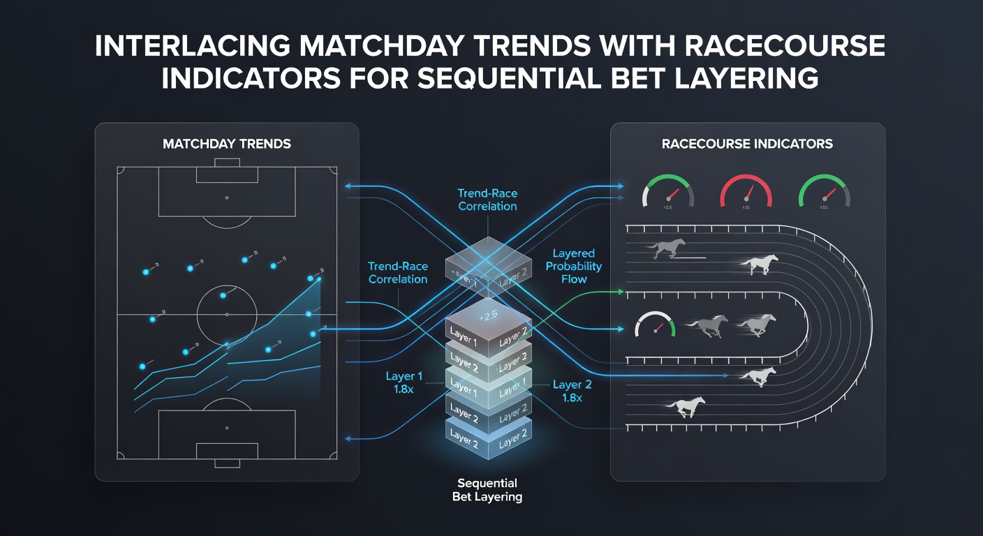 Visual representation of soccer matchday trends overlapping with horse racing pace indicators on a digital betting interface