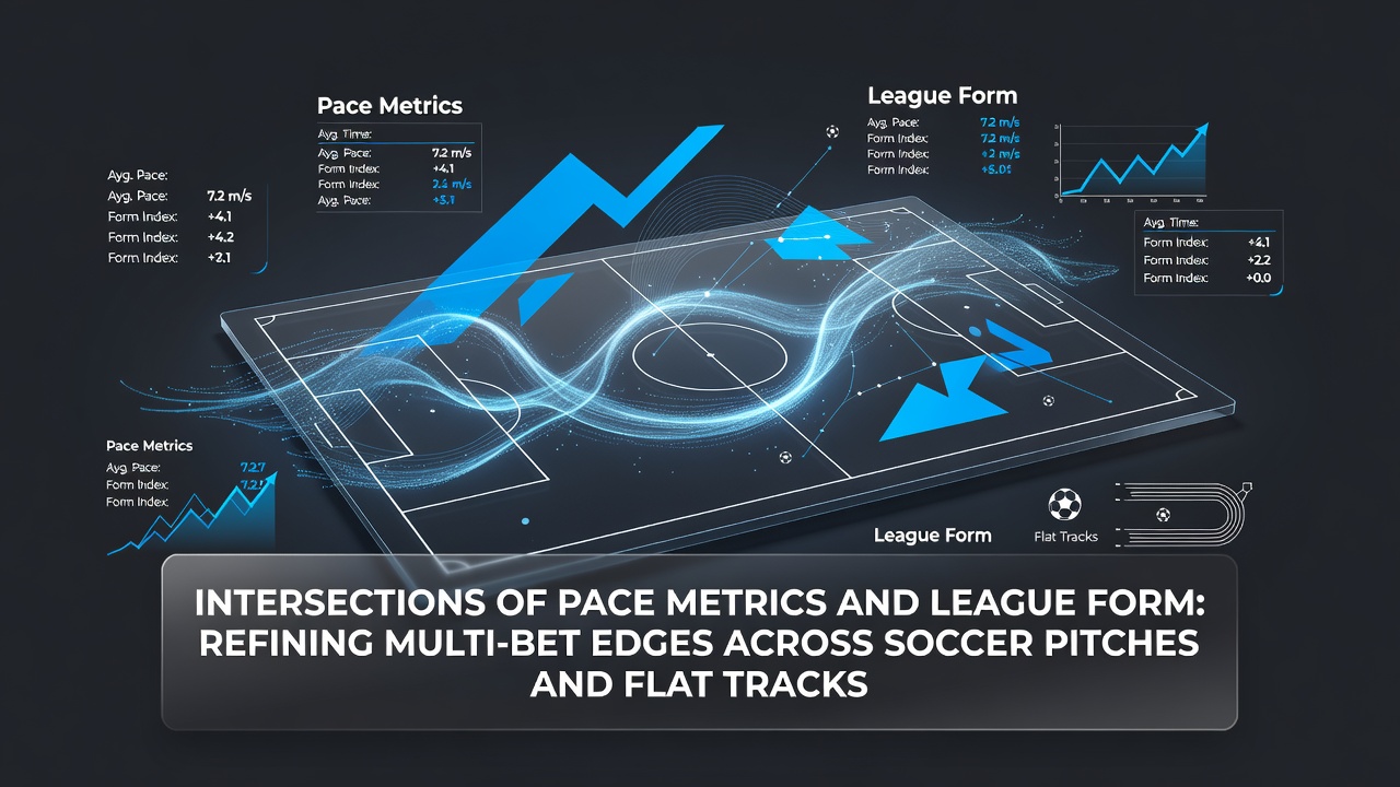 Visual representation of pace metrics intersecting with league form in soccer and horse racing