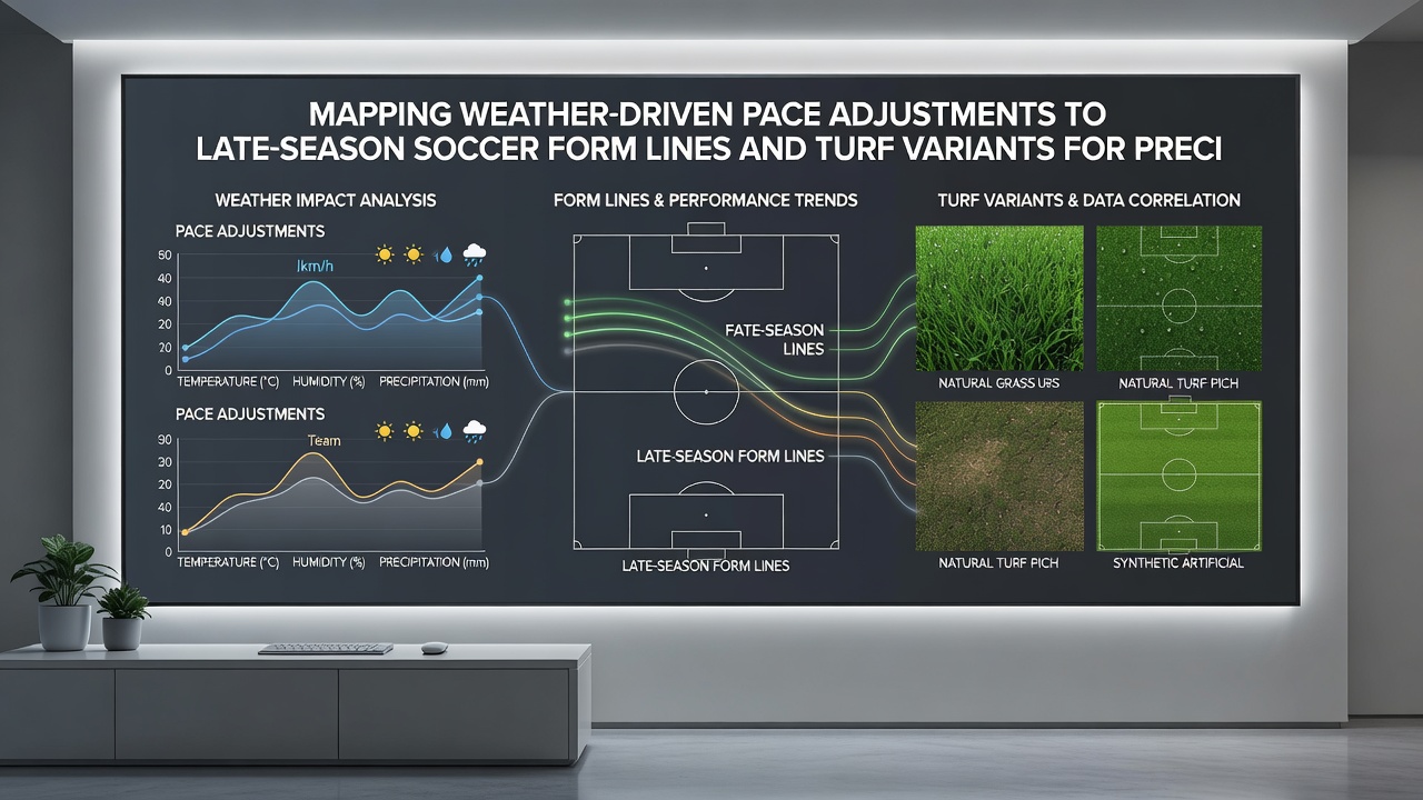 Turf condition analysis chart comparing hybrid and natural grass pitches under varying October rainfall levels with player pace metrics