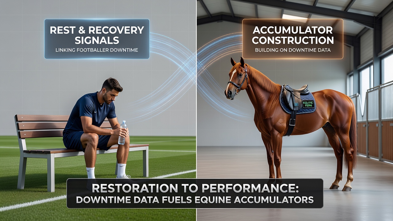 Chart displaying equine stride and recovery data points used alongside football metrics for cross-sport betting construction