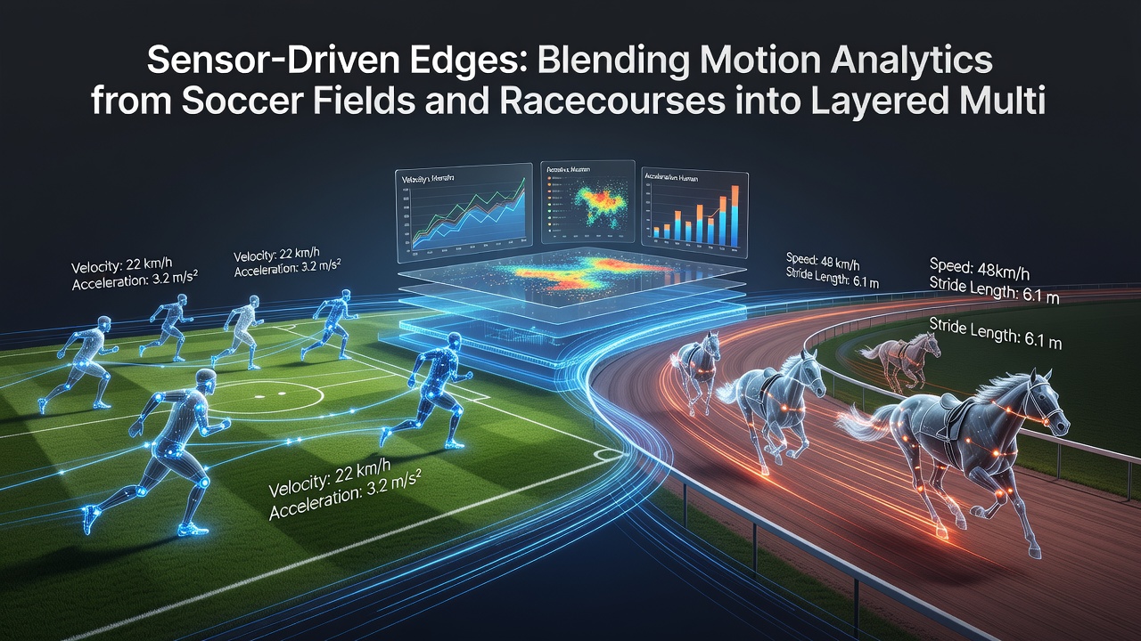 Layered accumulator bet slip interface displaying soccer and horse racing sensor metrics side by side