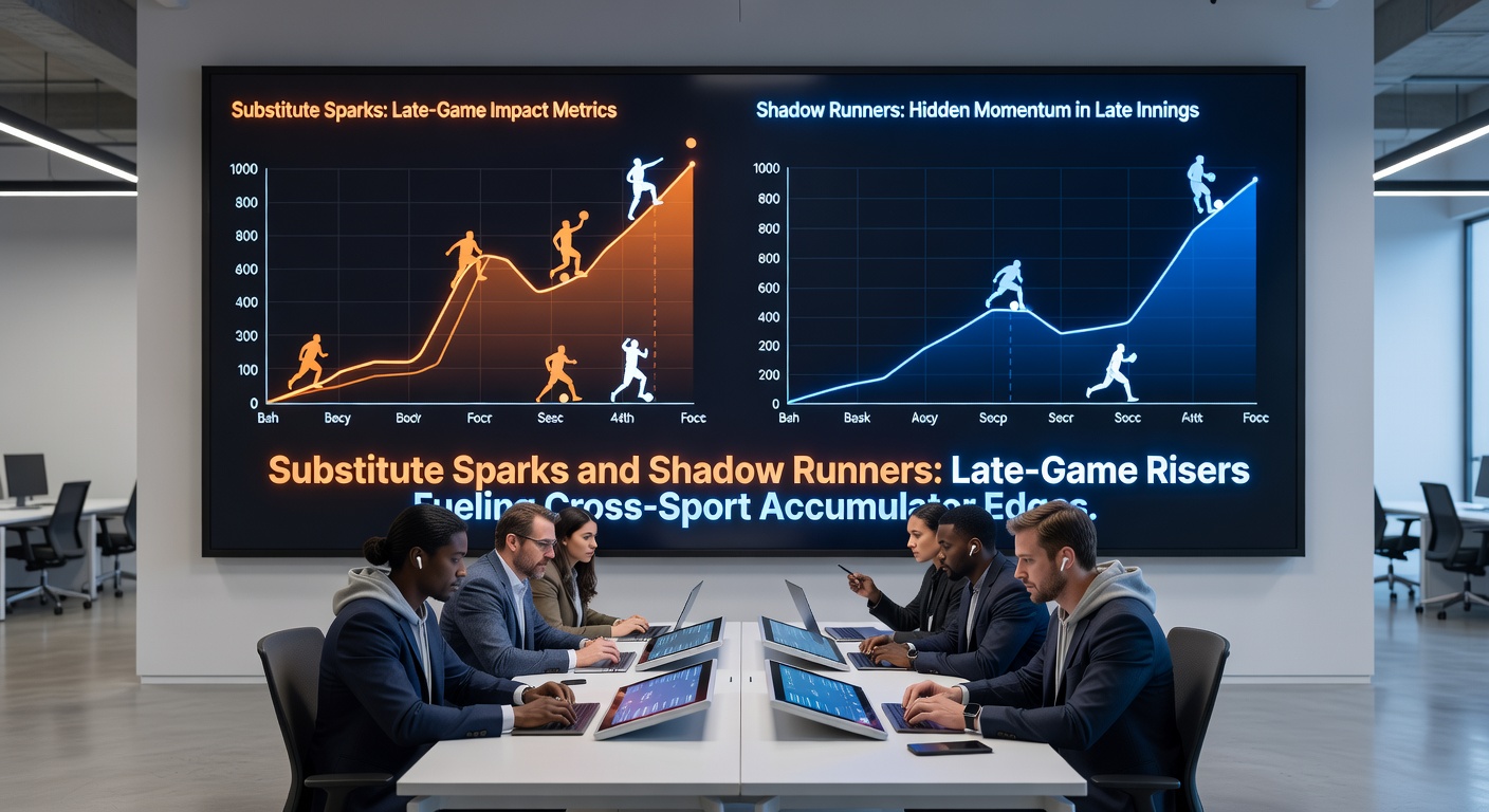 A shadow runner horse powering past rivals in the closing stages of a race, paired with a soccer sub netting a dramatic equalizer